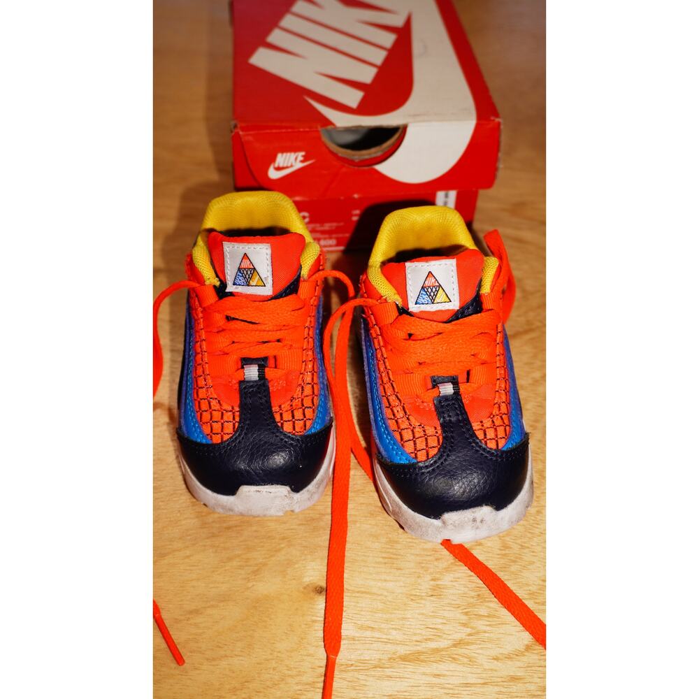 Nike Air Max 95 Toddler Size 4C Bright Crimson Amarillo Blue Kids Shoes - Picture 15 of 16